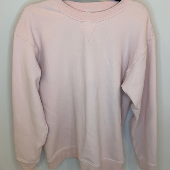 LuLuLemon All Yours Crewneck Fleece Sweatshirt Pullover Pink Mist Size 10 - Picture 2 of 10
